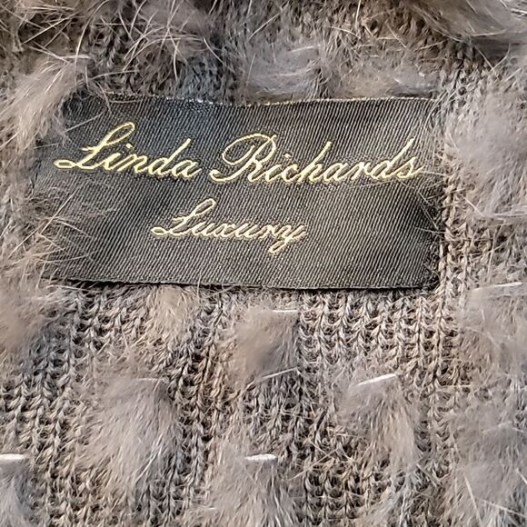 Linda Richards Luxury Rabbit Fur Vest Sweater - Picture 8 of 10
